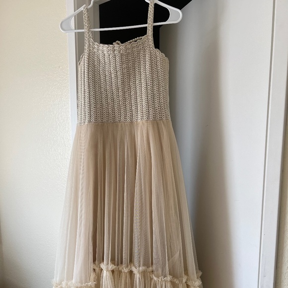Crocheted flower girl dress